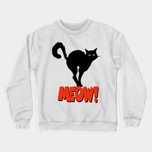 MEOW! (black/red) Crewneck Sweatshirt